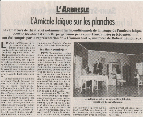 Article de presse L'Arbresle